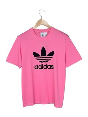 NWT Adidas Originals Adicolor Trefoil Tee Pink S